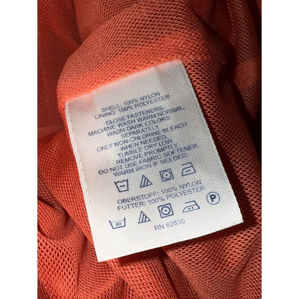 Lands End Women's Coral Orange M Zip Lightweight Nylon Jacket Minimalists Spring - Picture 4 of 5